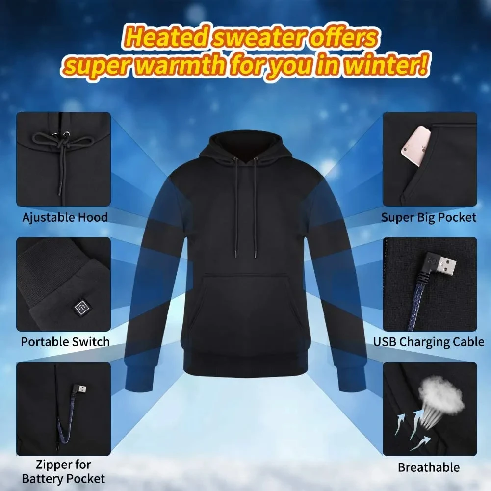 Self-Heating Hoodies for Men Women