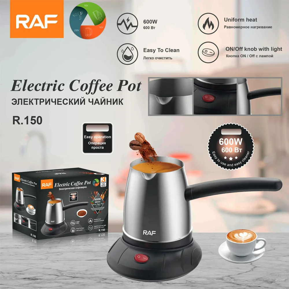 Portable Electric Coffee Maker for Home and Office, 600W R150