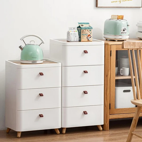 3 Drawer Storage Cabinets Japanese Style Bedside Table - AS435