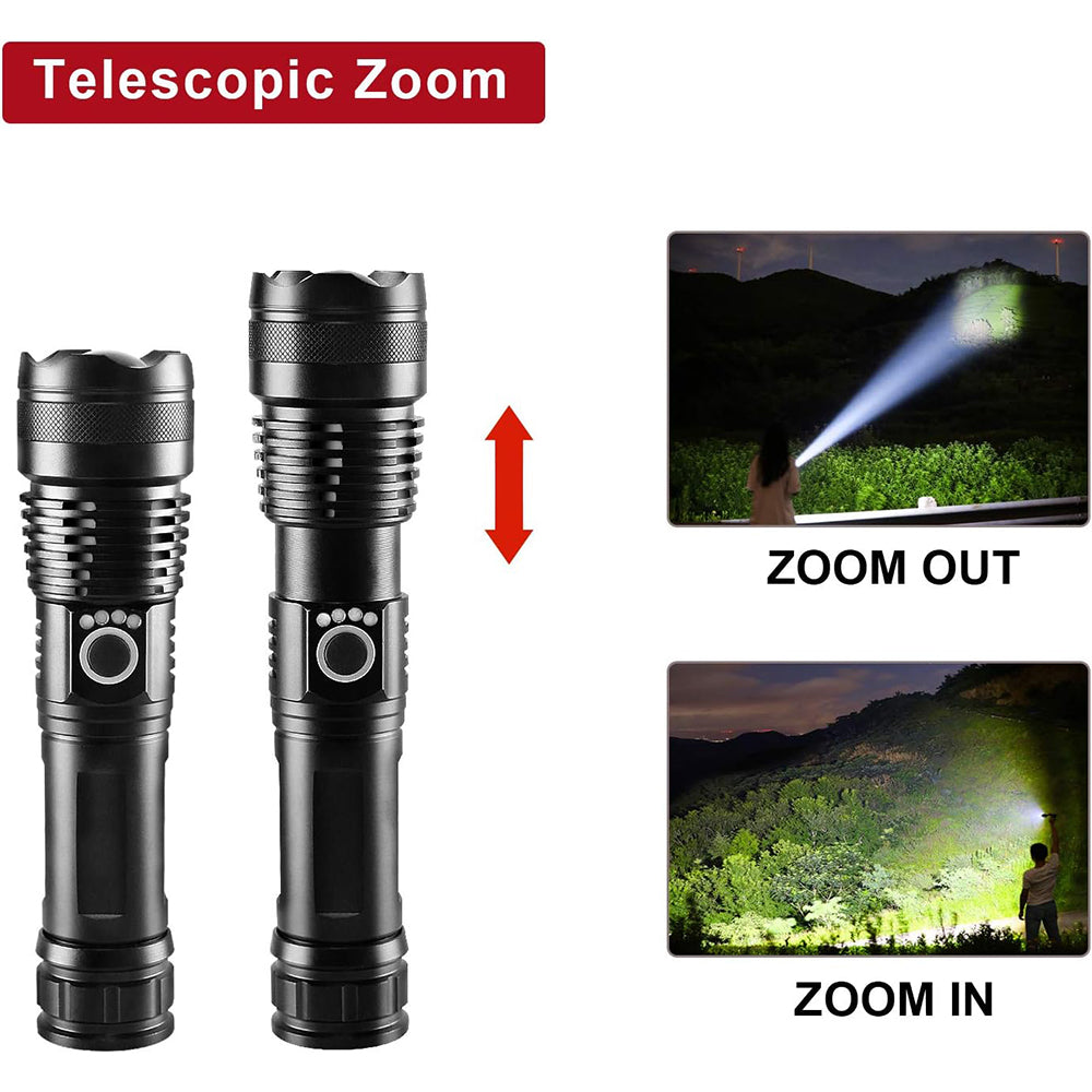 High Brightness Rechargable Flashlight Torch Lamp