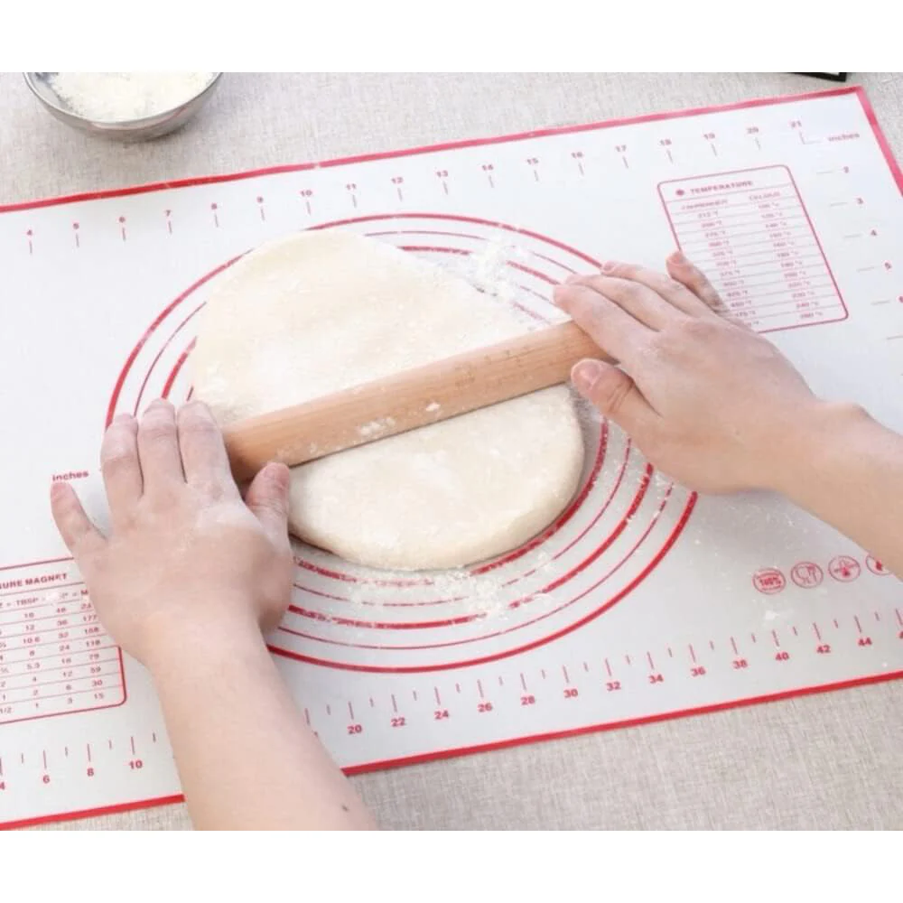 Non-Stick Non-Slip Silicone Dough Mat Perfect Dough Straightening Mat with Reusable Scales