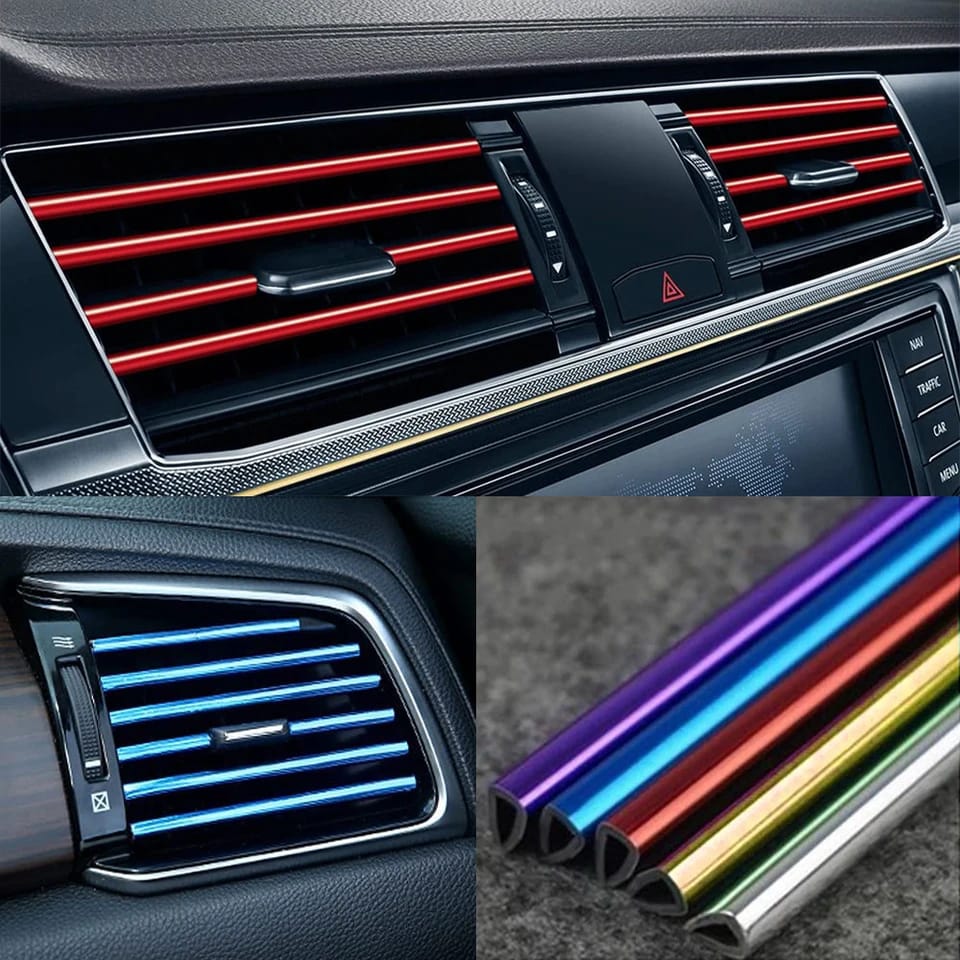 10pcs Car Air Conditioner Grill Decoration Strips