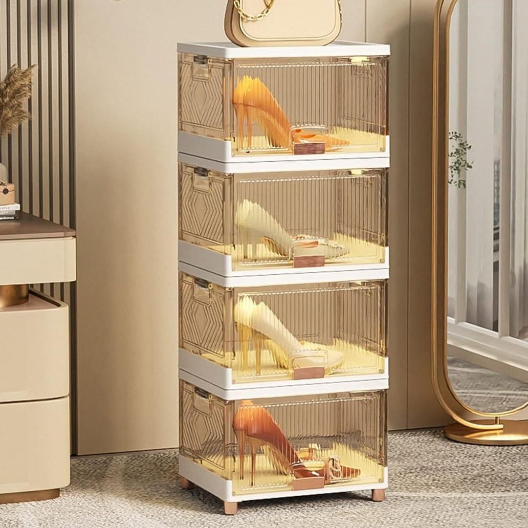 Contemporary 5-Layer Storage Cabinet with Dark Transparent Drawers (AS-397)