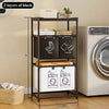 Large Foldable Laundry Basket with Shelf  Grid Organizer for Dirty Clothes, Home Laundry Storage & Organization