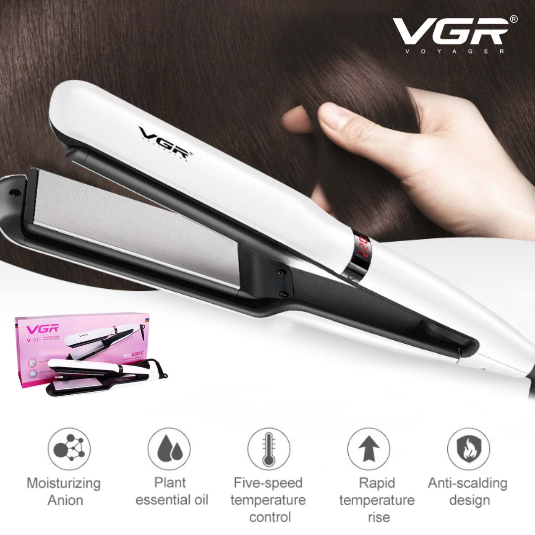 VGR V511 Flat Iron Anti-Static Flat Iron With Ceramic Plates And Lcd Display Hair Straightener