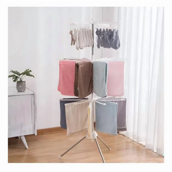 Vertical Rotating Clothesline 3 Levels 24 Pins – TrendyMine
