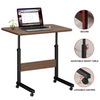 Adjustable Laptop Desk on Wheels, Bronze Color AS15