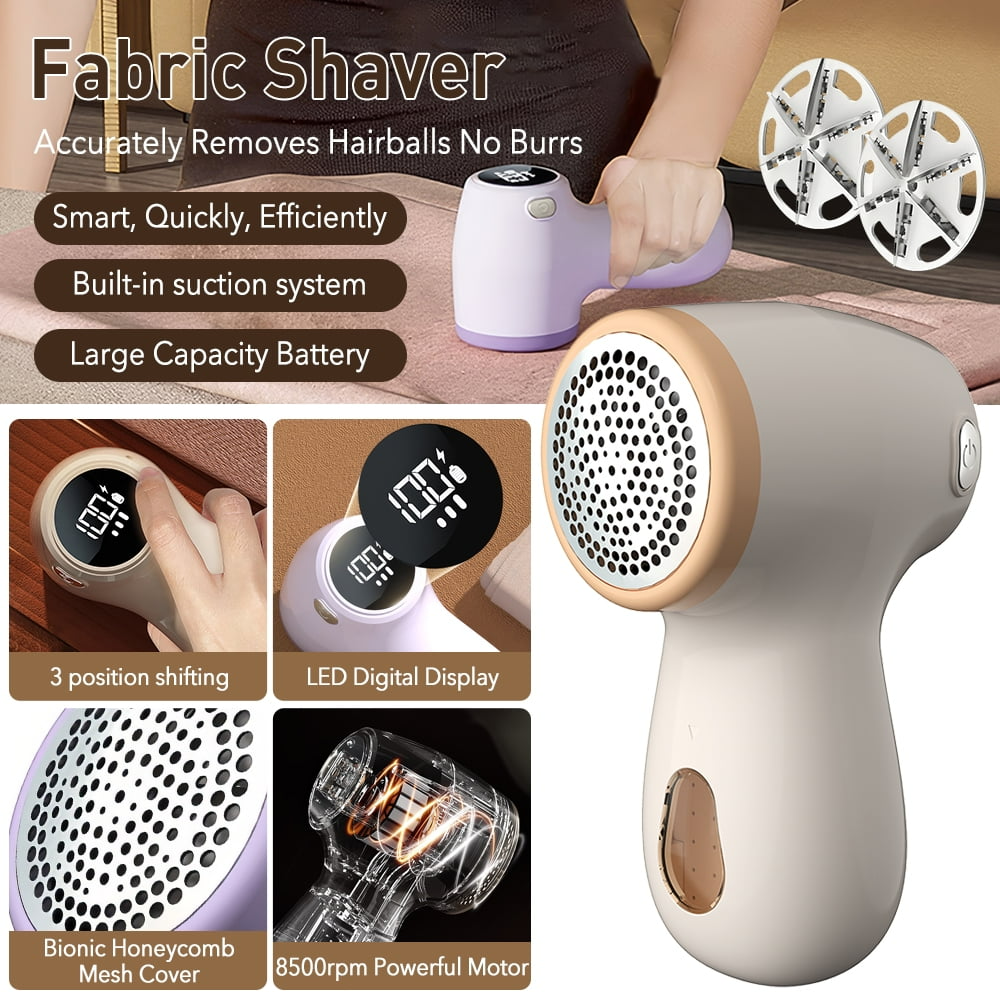 Fabric Shaver, Lint Remover with LED Digital Display