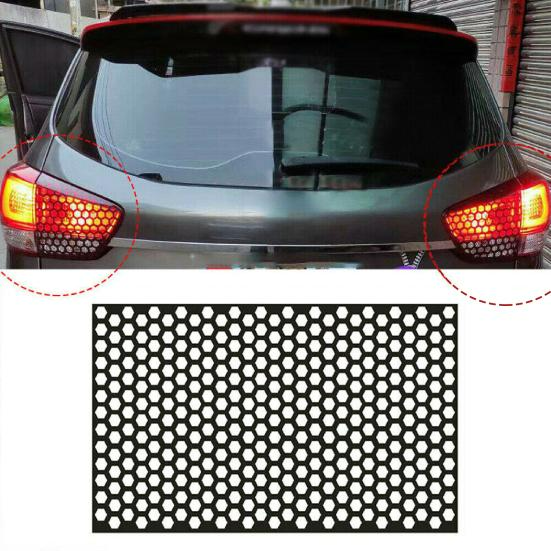 Universal Car Rear Tail Light Lamp Stickers Honeycomb