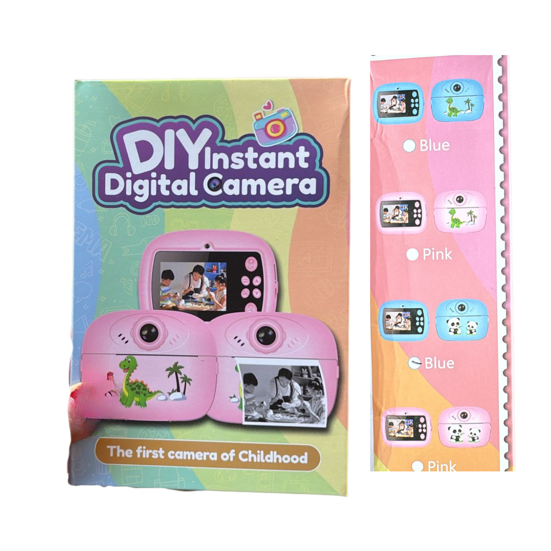 Kids Instant Print Camera with 2.4" Screen, 1080P HD Printer Camera