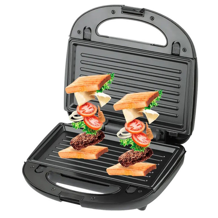 RAF 3-in-1 Toaster and Mini Donut Maker – Interchangeable Panels, 1000W Power, Grill and Donut Making R590