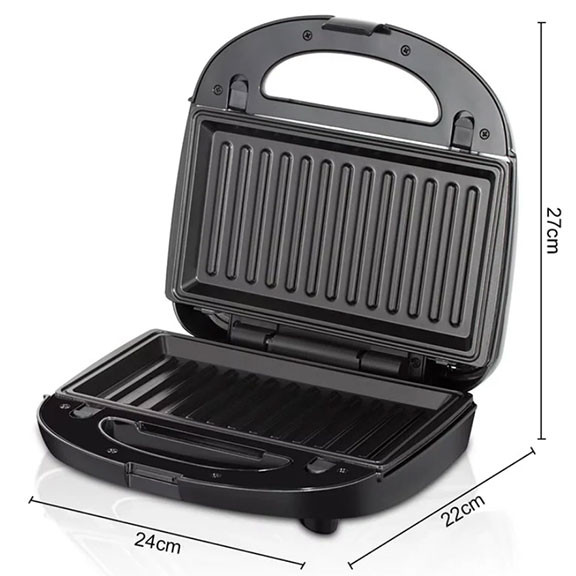 RAF 3-in-1 Toaster and Mini Donut Maker – Interchangeable Panels, 1000W Power, Grill and Donut Making R590