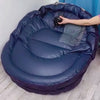 Load and play video in Gallery viewer, Portable Inflatable Bed Sofa Flocking Couch Set with Footstool