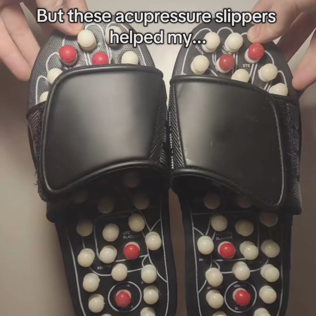 Unisex Acupressure Therapy Slippers – Pain Relief Foot Massager Sandals for Blood Circulation & Relaxation