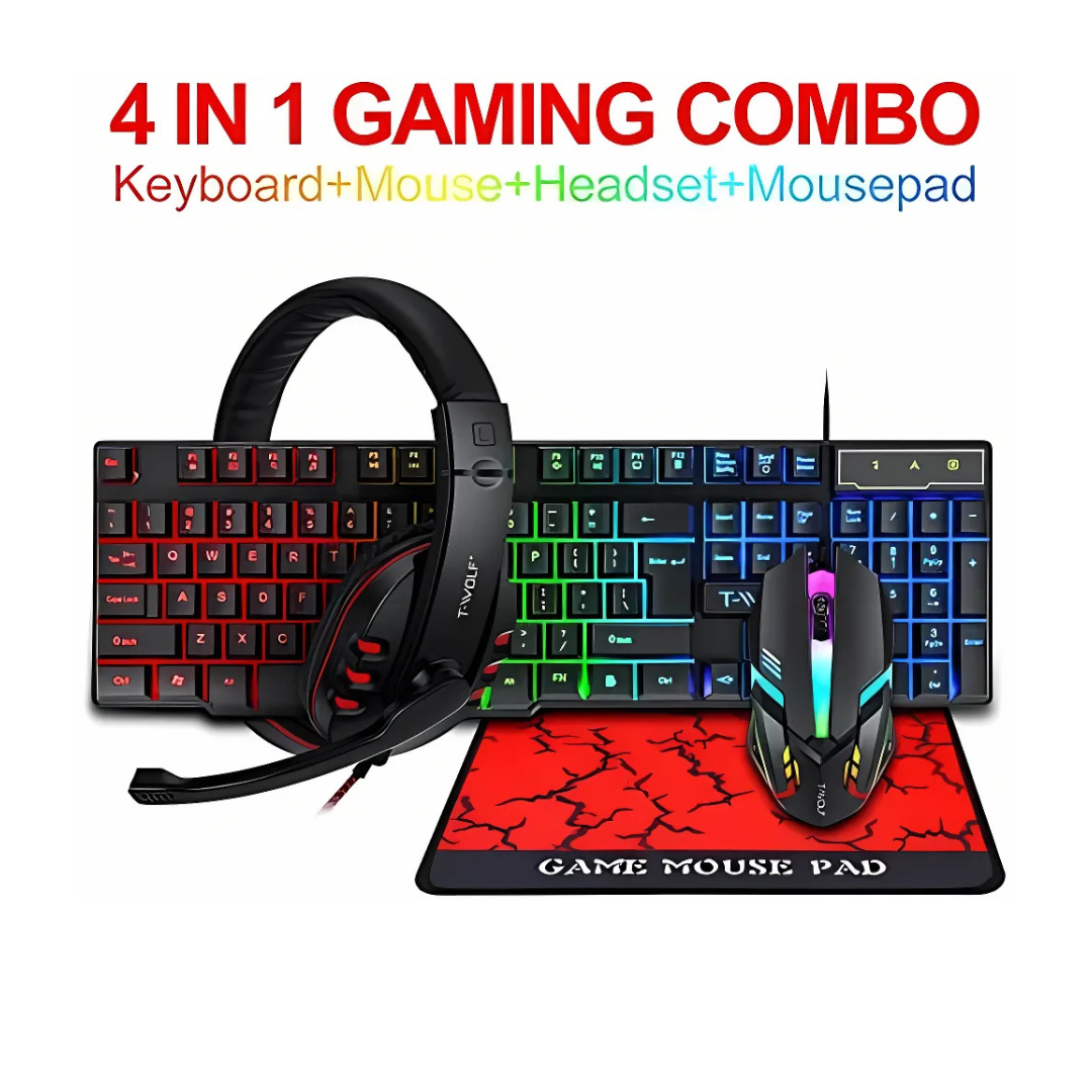 4 in 1 Gaming Combo ( Keyboard - headset - mousepad - mouse )