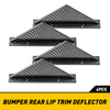 Universal Black/Carbon Fiber Shark Fin Rear Bumper Diffuser for Cars 4pcs