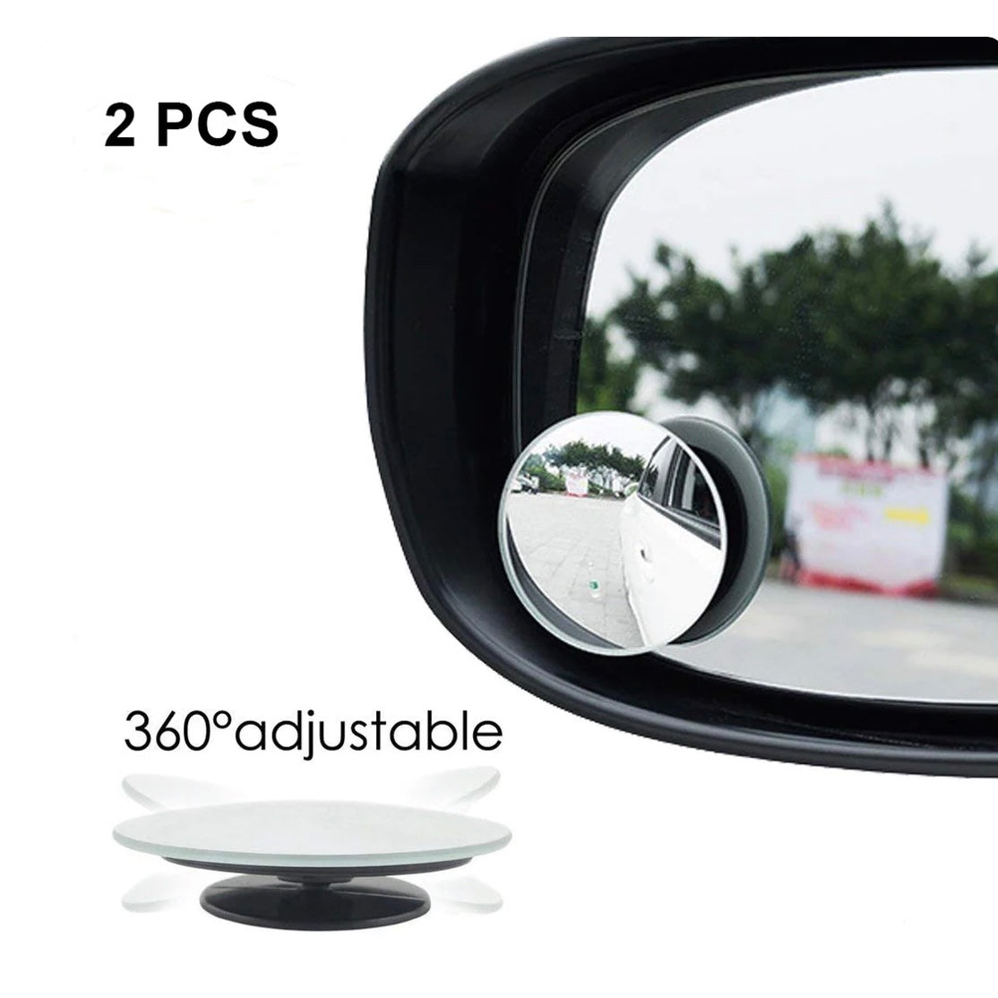 2 Pieces Car Blind Spot Mirror