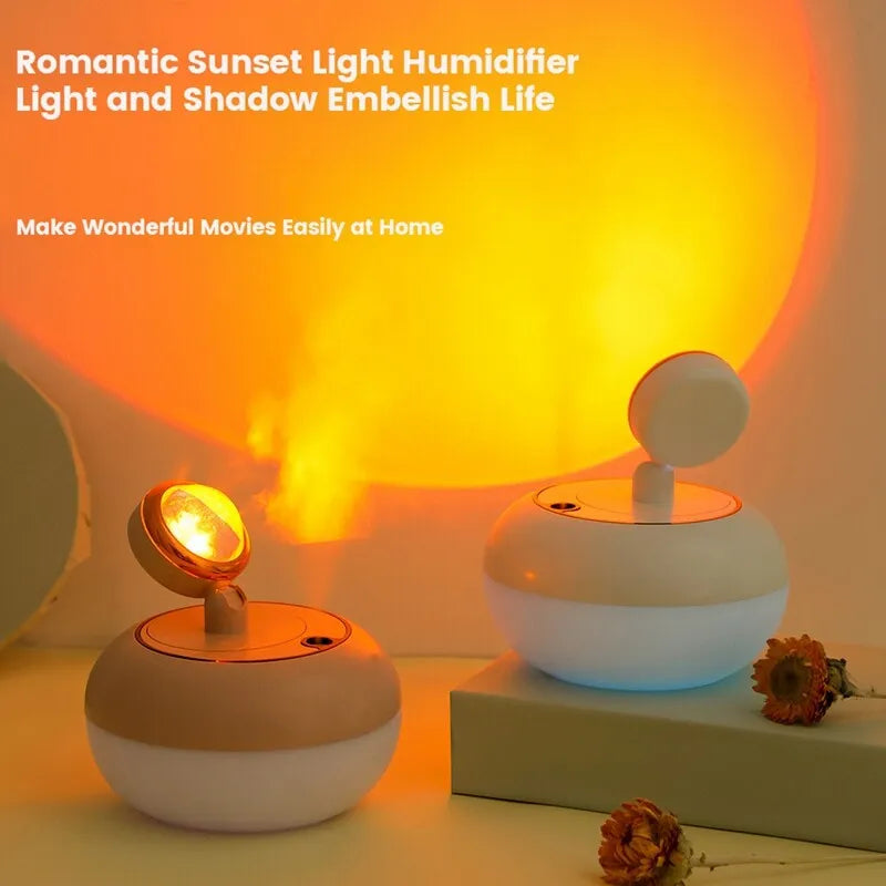 2 In 1 Sunset Lamp Air Humidifier
