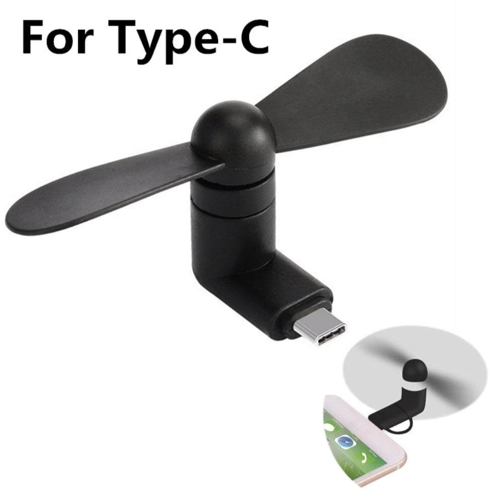 Portable Mini Phone Fan For Iphone / TypeC / Sumsung