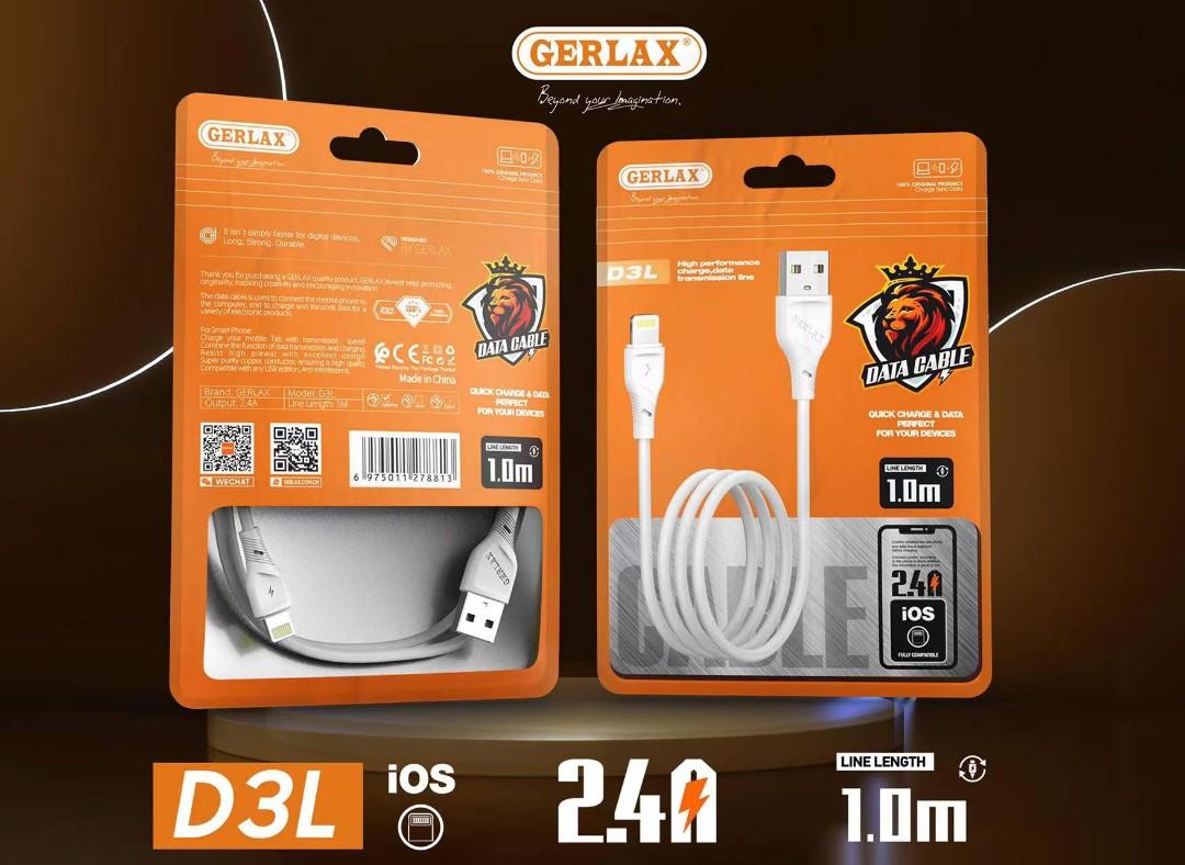 GERLAX UNIVERSAL CABLE 1M ( TYPE-C,MICRO,iOS)