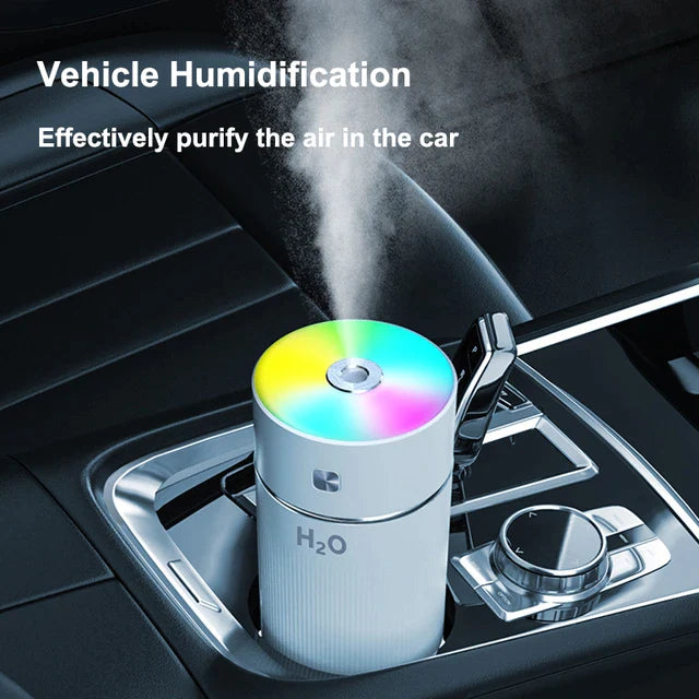 Air Humidifier Aromatherapy Colorful Lights USB Rechargeable 240ml Car Humidifier Portable