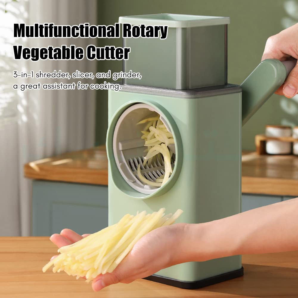 Multifunctional Rotary Vegetable Cutter 3 In 1 Shredder , slicer and grinder