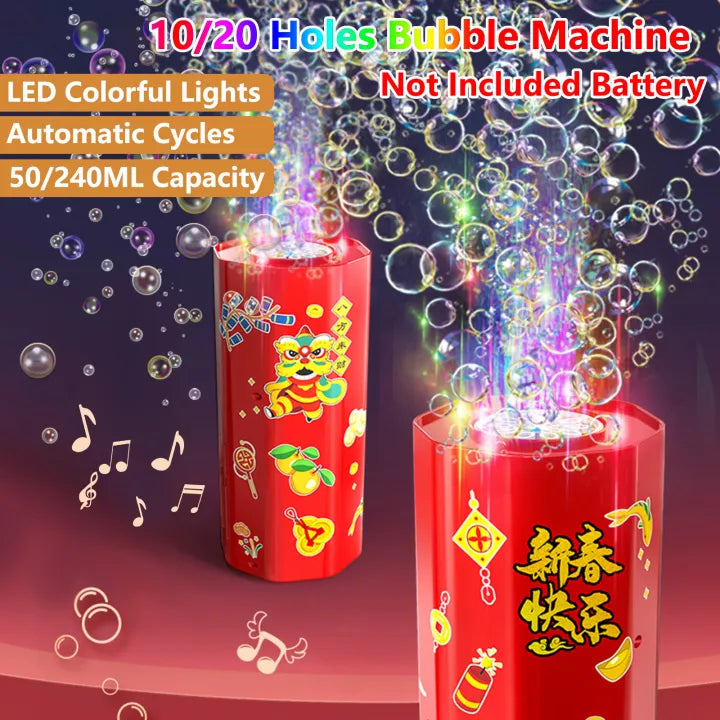 Fire Work Bubble Machine