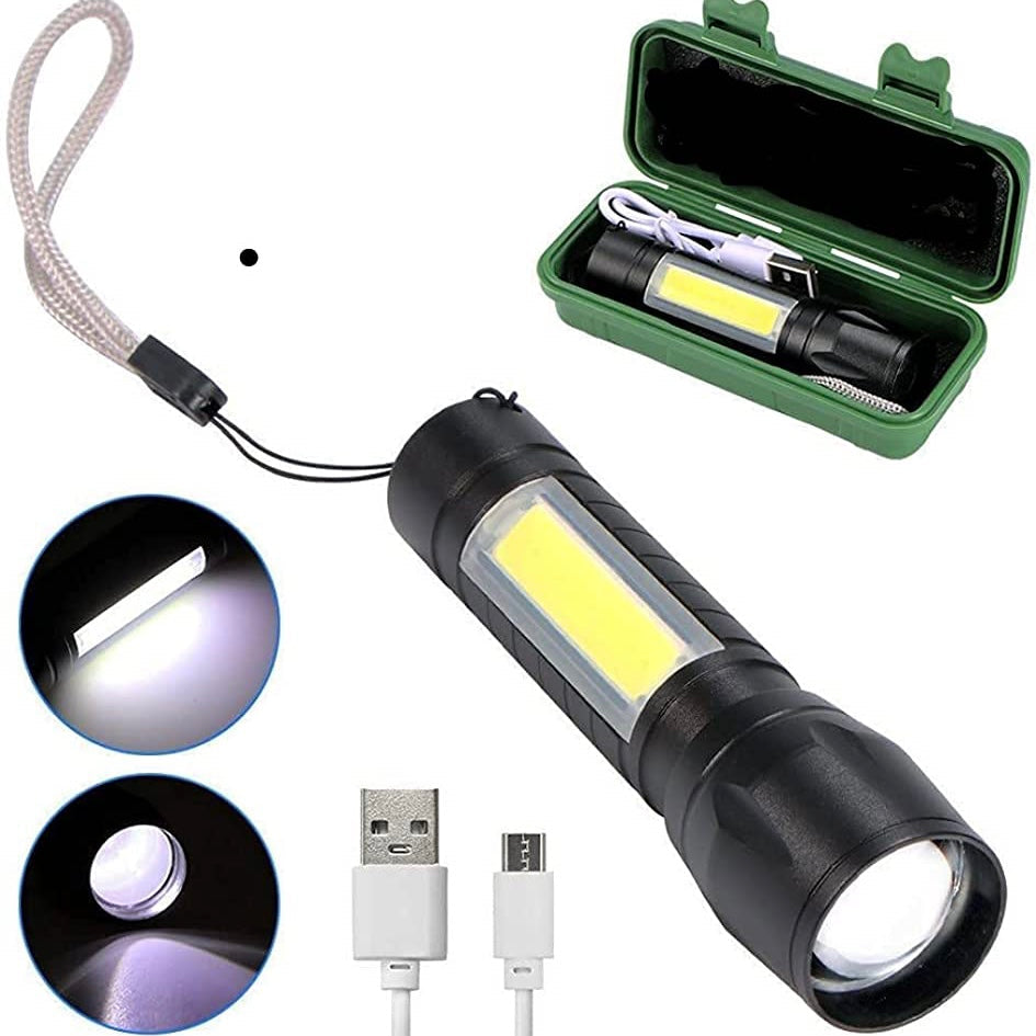 Portable Mini Torch Lamp Usb Led Flashlight Camping