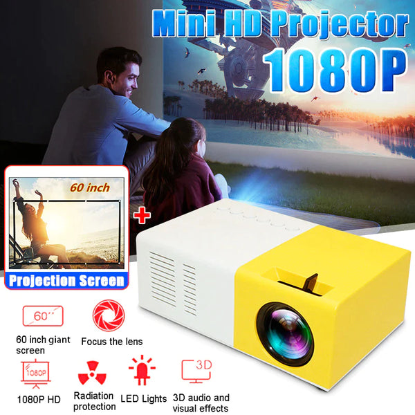 Mini LED Projector Multimedia Home Theater – Blue – TrendyMine