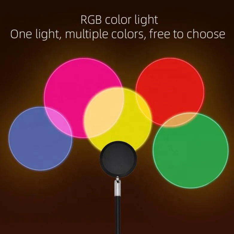 Rgb Sunset Lamp With Remote Control