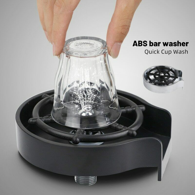 Faucet Glass Washer Cleaner Attachment Accessory for Bar Sink